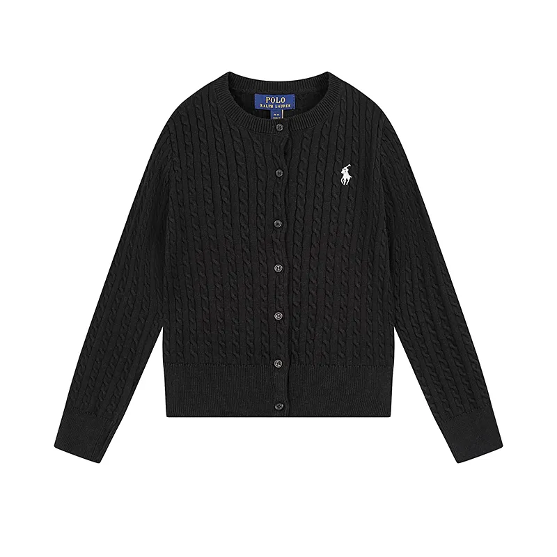 Style number: 2501 P200 Polo Ralph Lauren sweater Pony embroidered cable style single-breasted long-sleeved knit Color: White Pink Black Navy Gray Size: S (90-100) m (110-120) L (130-140) xL (150-160)